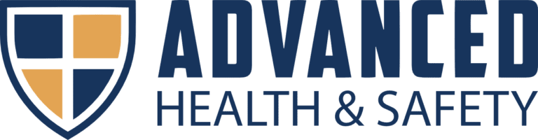Advanced Health and Safety logo with shield