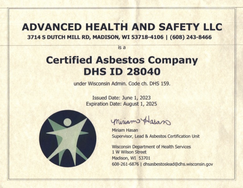company certificate - mold removal services